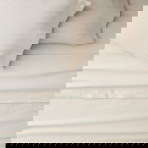 Online Designer Bedroom Organic Washed Cotton Sheet Set, Queen, Ivory