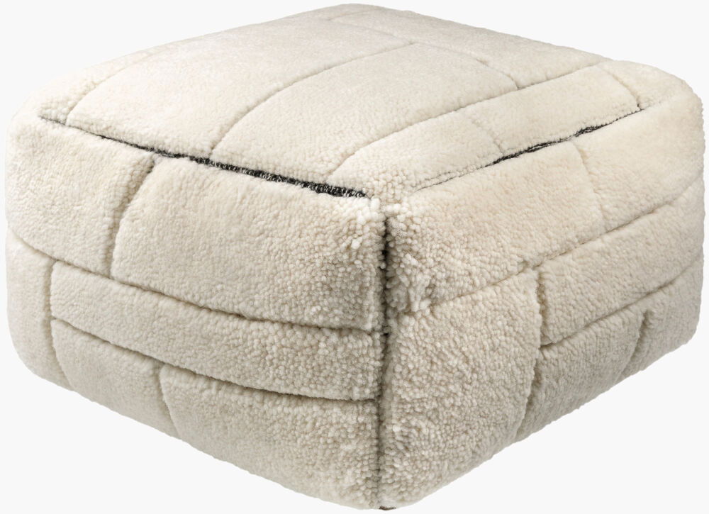 Jakob Pouf, Ottoman by Surya, 24" width x 14" height