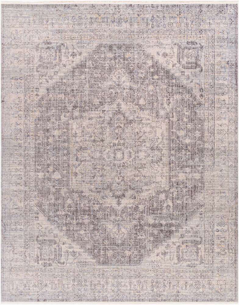 Subtle Machine Woven Rug, by Surya, 1'3.75" length x 1'3.75" width