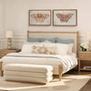 Nexis Bed Queen Cream, by Dovetail, 67" width x 56" height x 89.75" depth thumbnail 2