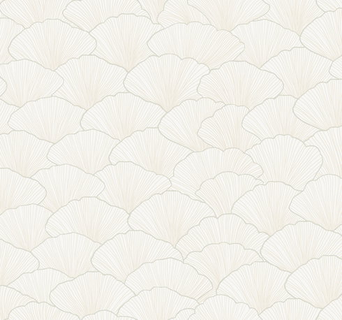 Luminous Ginkgo White & Cream Wallpaper