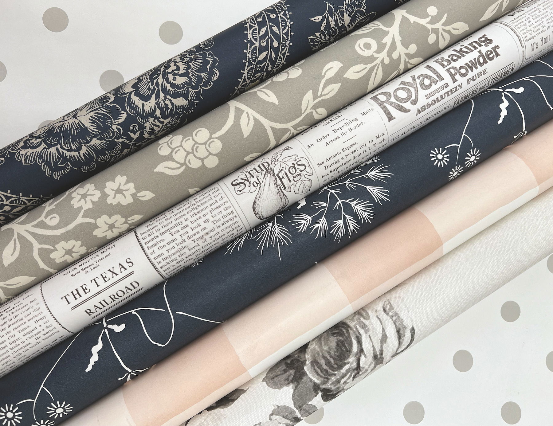 Magnolia Home Fox & Hare Grey Peel & Stick Wallpaper large image 