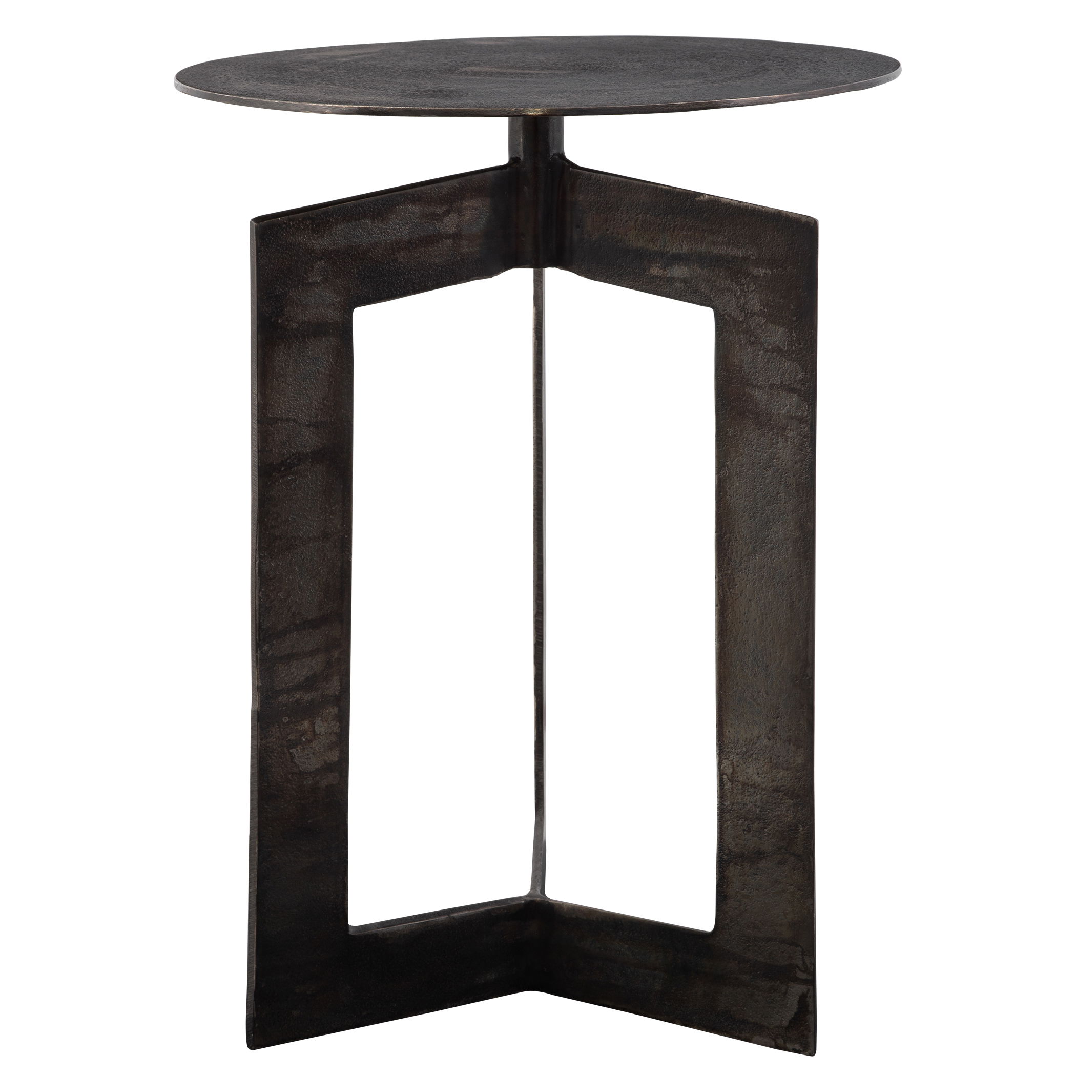Deltoid Gunmetal Accent Table, Furniture by Uttermost, 17.5" width x 24" height x 17.5" depth View 1