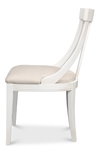 Deco Side Chair Cortina White Taupe, by Sarreid, 1'9" length x 1'8" width x 3'3" height thumbnail 9