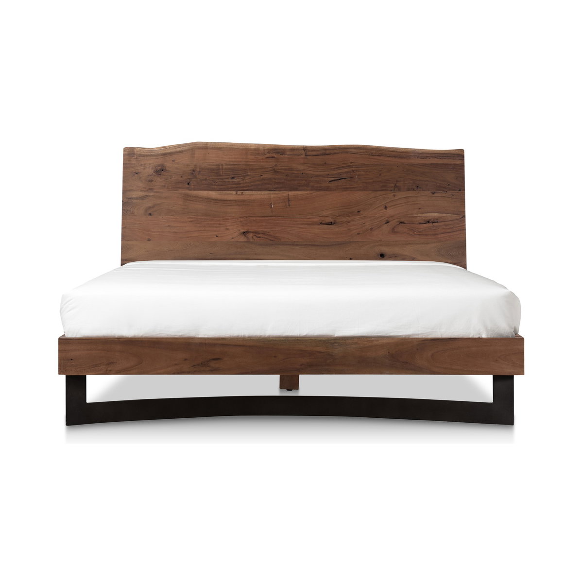 Bent Queen Size Bed Brown, by Moe's Home, 71" width x 42" height x 89" depth View 1