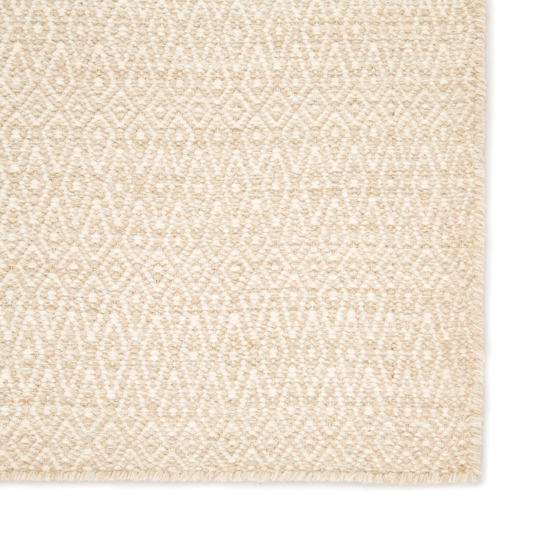 Jaipur Living Eulalia Handmade Geometric Cream Ivory Area Rug large image 