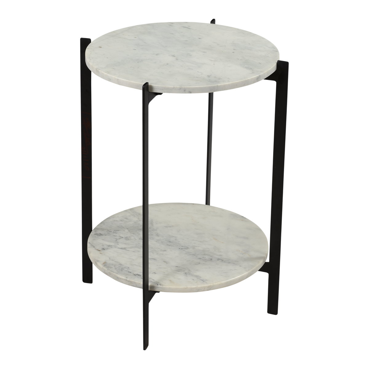 Melanie Accent Table White, Side & End Table by Moe's Home, 18" width x 24" height x 18" depth View 3
