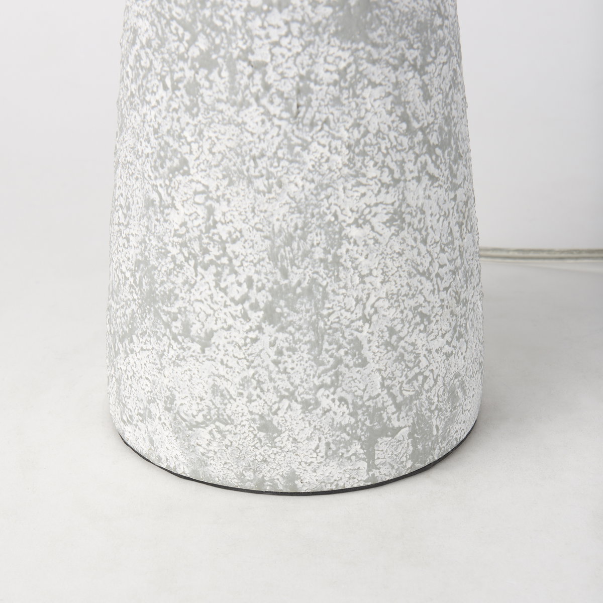 Julia  Gray Antique Painted Cement Table Lamp, by Mercana, 16" length x 16" width x 27" height View 8