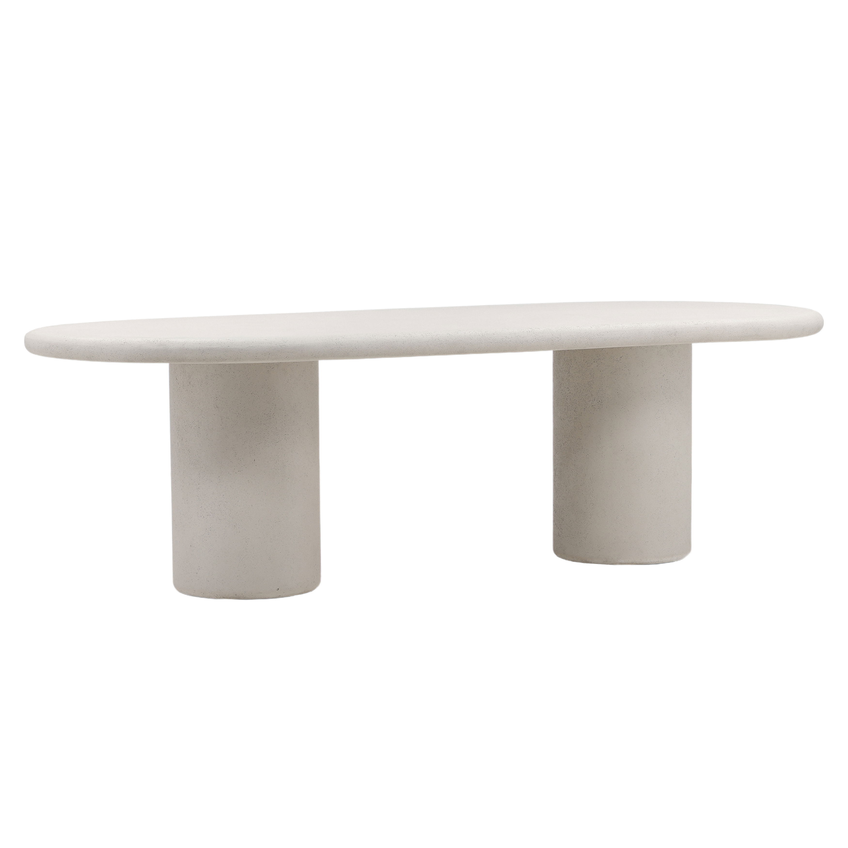 Emeric Dining Table White, by Dovetail, 102.36" width x 30.31" height x 43.31" depth View 1