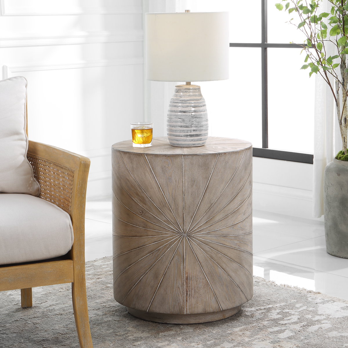 Starshine Wooden Side Table, Side & End Table by Uttermost, 20.5" width x 24.5" height x 20.5" depth View 2