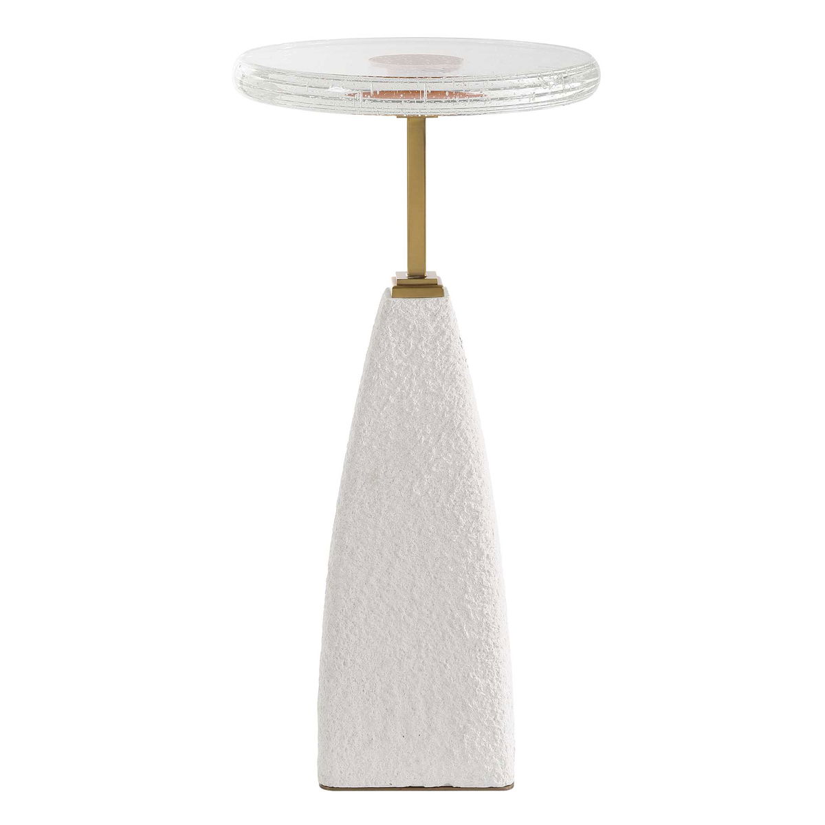 Sora Glass Drink Table, Side & End Table by Uttermost, 12" width x 24" height x 12" depth View 5