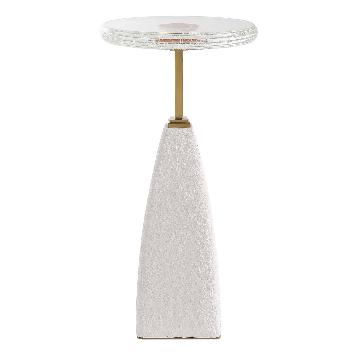 Sora Glass Drink Table, Side & End Table by Uttermost, 12" width x 24" height x 12" depth View 5