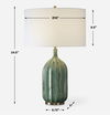 Bixby Green Table Lamp, by Uttermost, 16" width x 25.75" height x 16" depth thumbnail 3