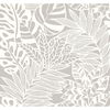 Jungle Leaves Grey Wallpaper thumbnail 0