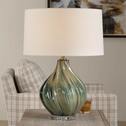 Tausha Green Table Lamp