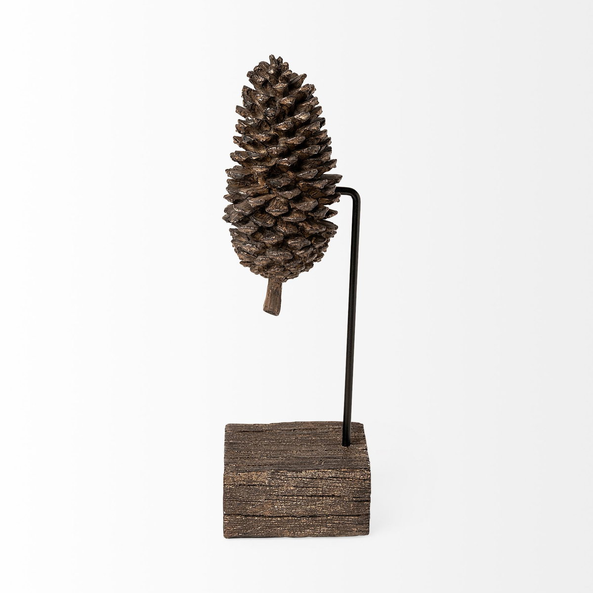 Pinterra (Small) 4L x 4W Brown Resin Pinecone Replica, Decorative Object by Mercana, 3.94" length x 3.94" width x 11.02" height View 5