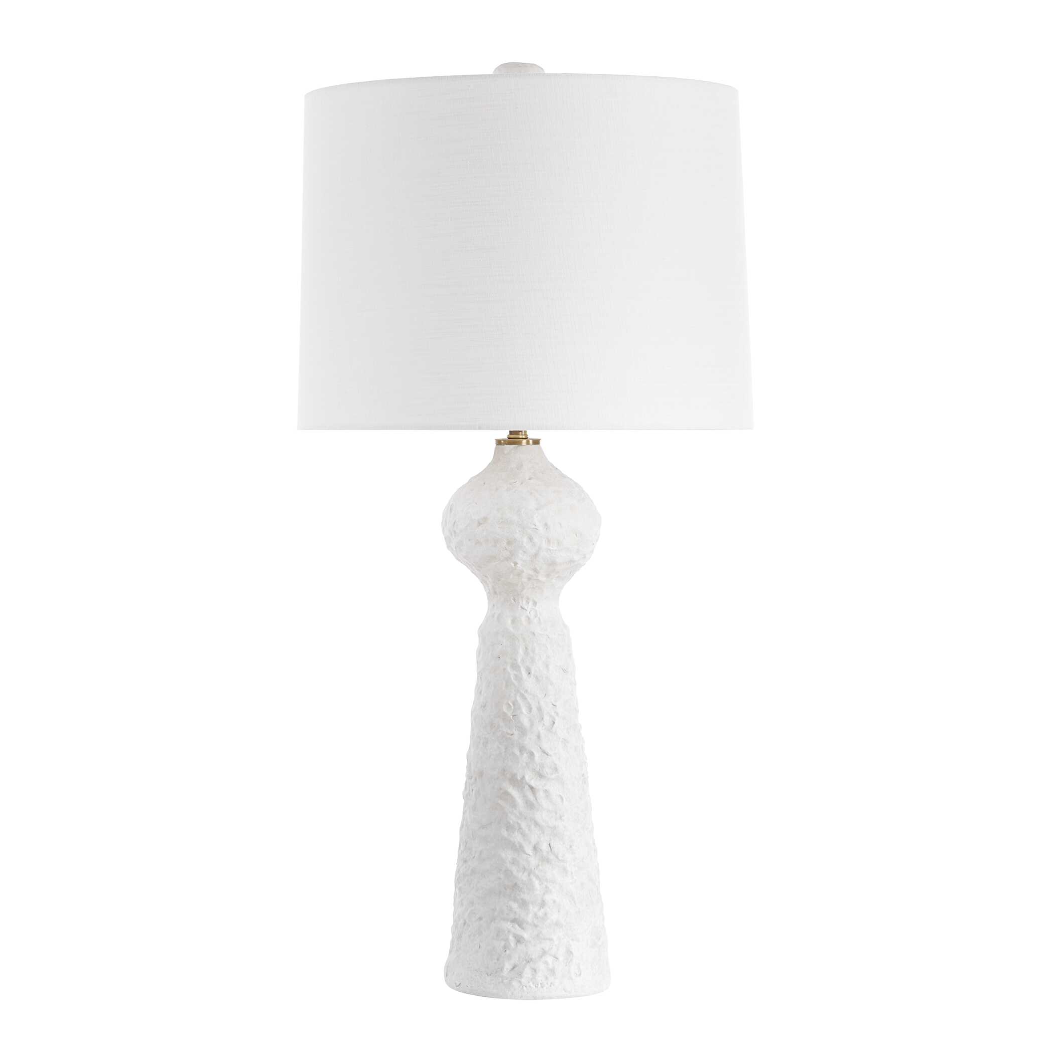 Sonata Textured White Table Lamp, by Uttermost, 18" width x 36" height x 18" depth View 5