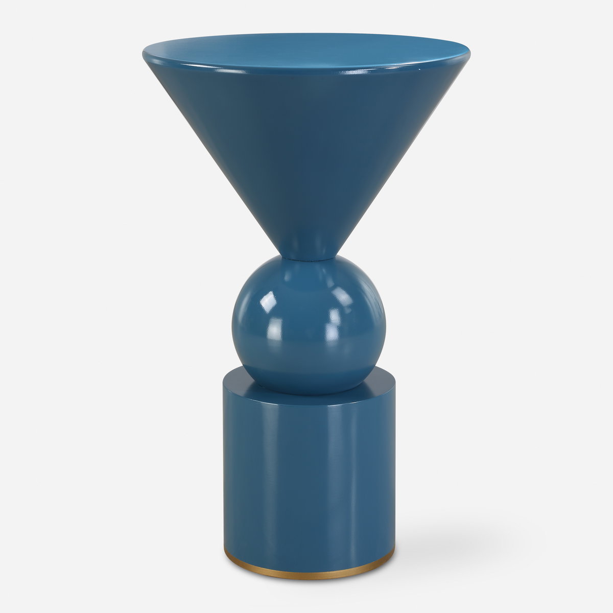 Trig Blue Accent Table, Furniture by Uttermost, 14" width x 23" height x 14" depth View 1