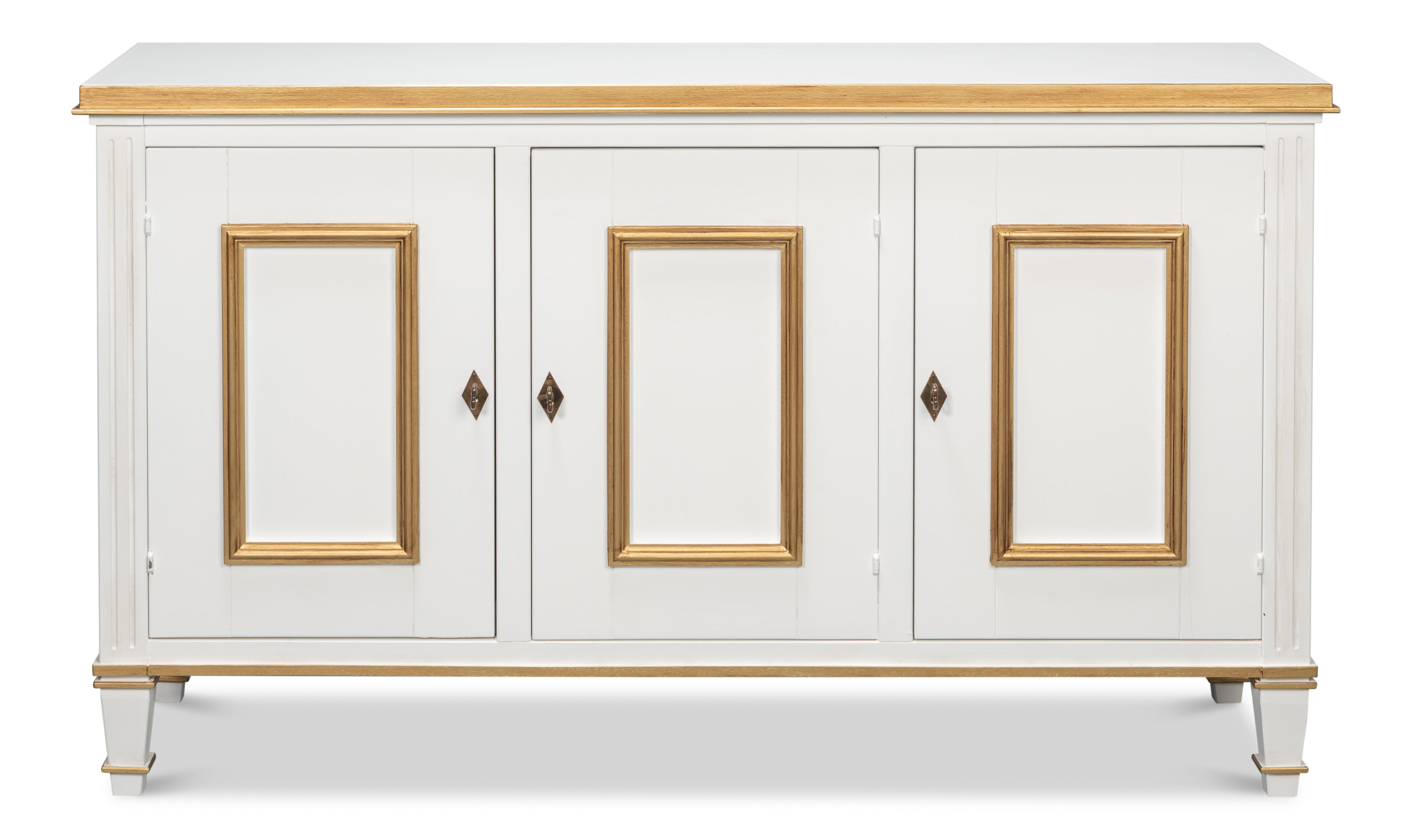 Louis Xvi Buffet,Cotina White, Cabinets & Sideboard by Sarreid, 60" length x 18" width x 34" height View 2