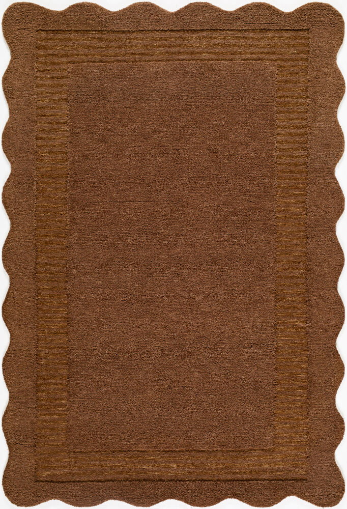 Scalloped Handmade Rug, by Surya, 1'6" length x 1'6" width