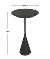 Midnight Accent Table, Furniture by Uttermost, 12.5" width x 22.5" height x 12.5" depth thumbnail 3