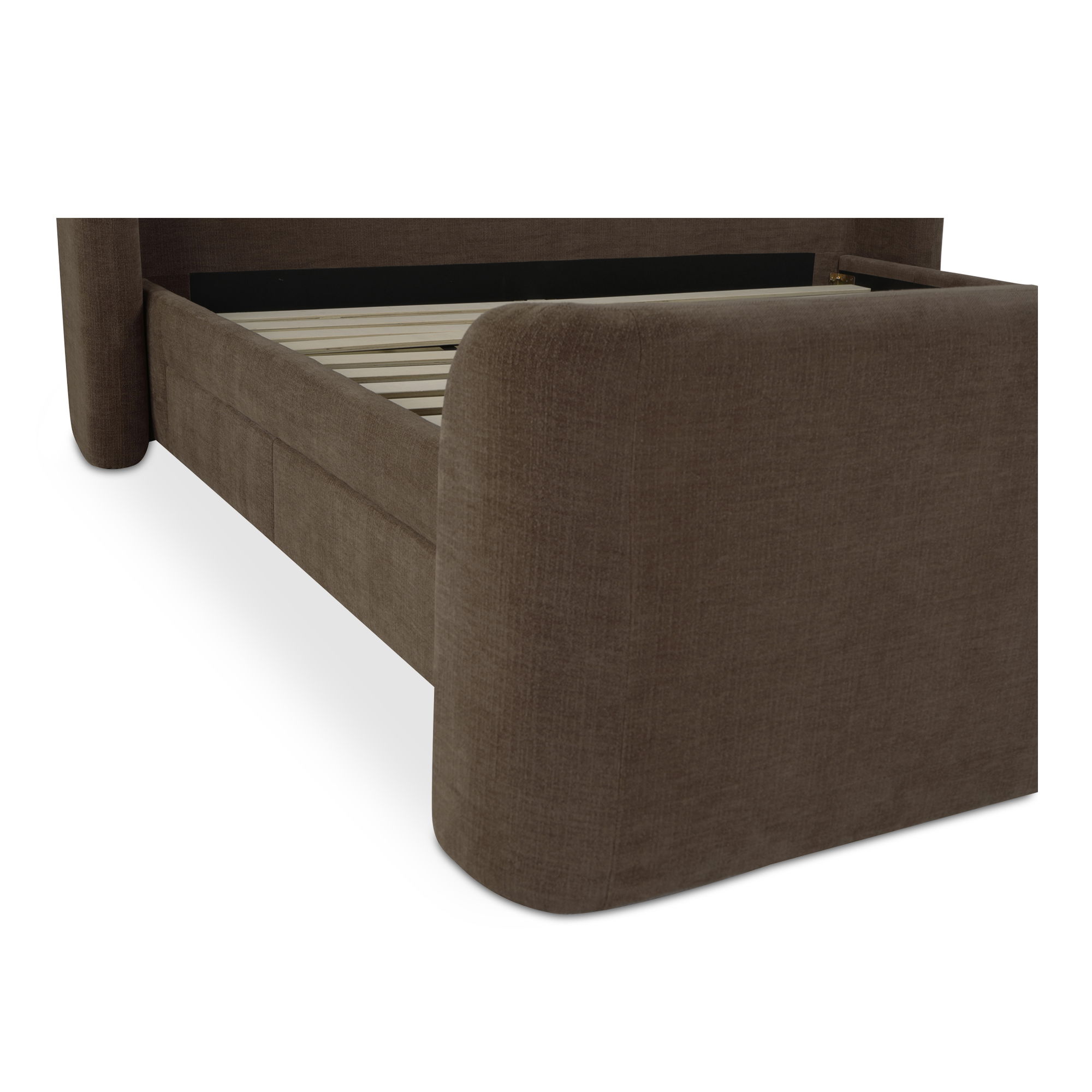 Sophia King Storage Bed Brown, by Moe's Home, 91" width x 55" height x 91" depth View 10