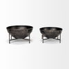 Cauldron (Set of 2) Brown Metal Bowls, Decorative Bowl by Mercana, 16" length x 16" width x 8.3" height thumbnail 3