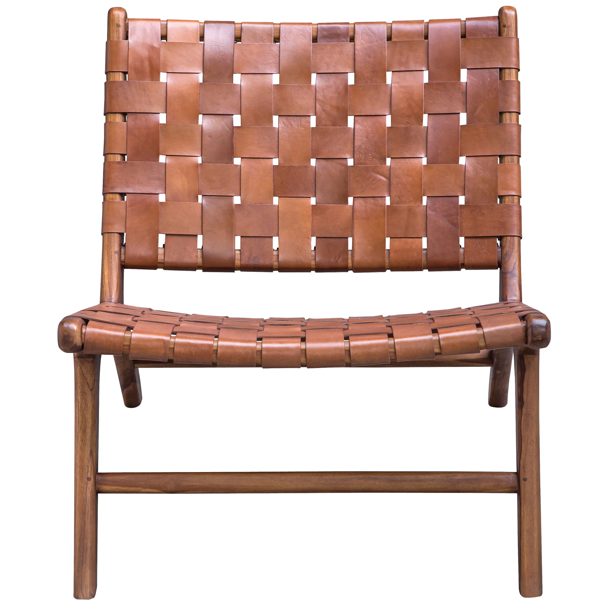Plait Woven Leather Accent Chair large image 