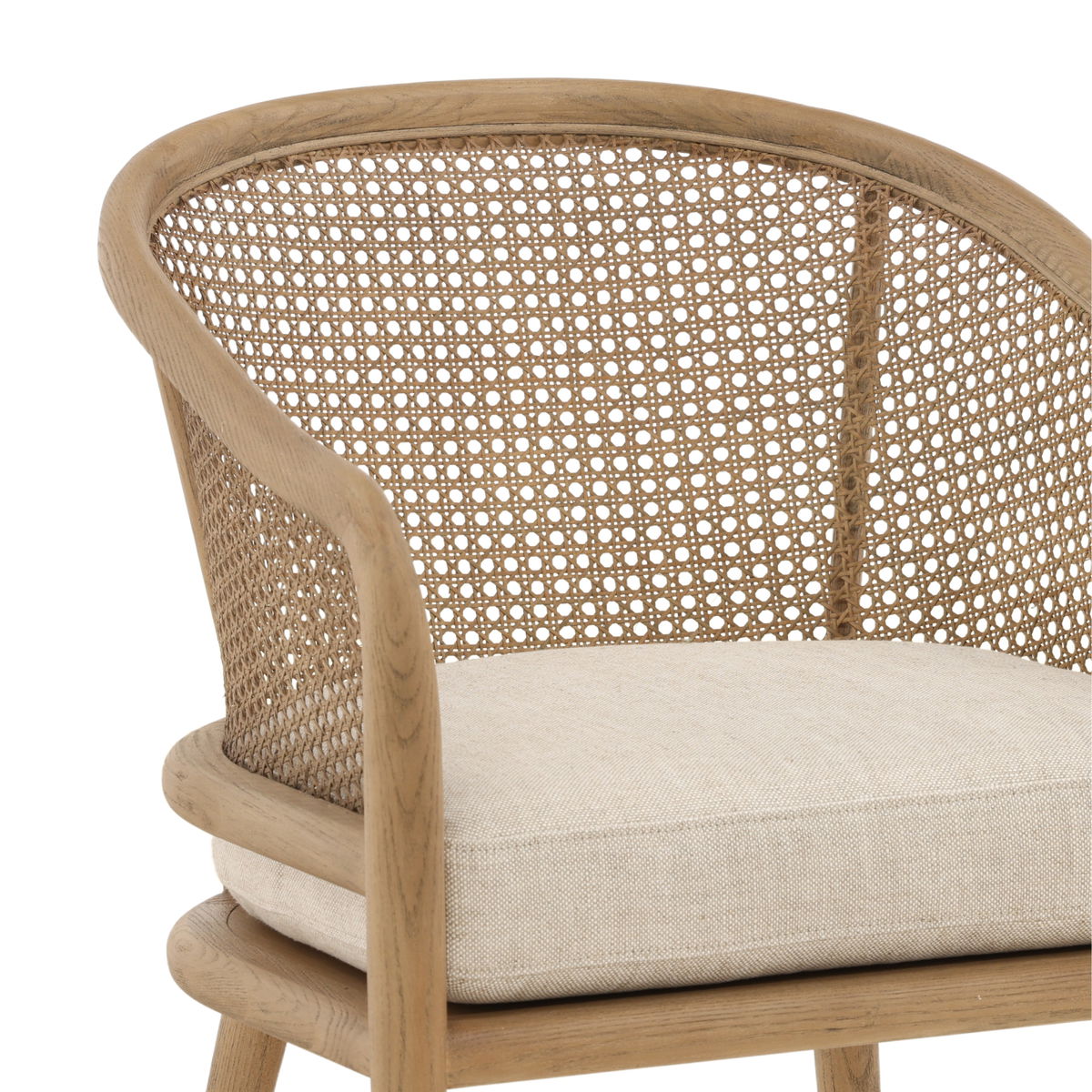 Camile Dining Chair Beige, by Dovetail, 22.5" width x 32" height x 23.25" depth View 6