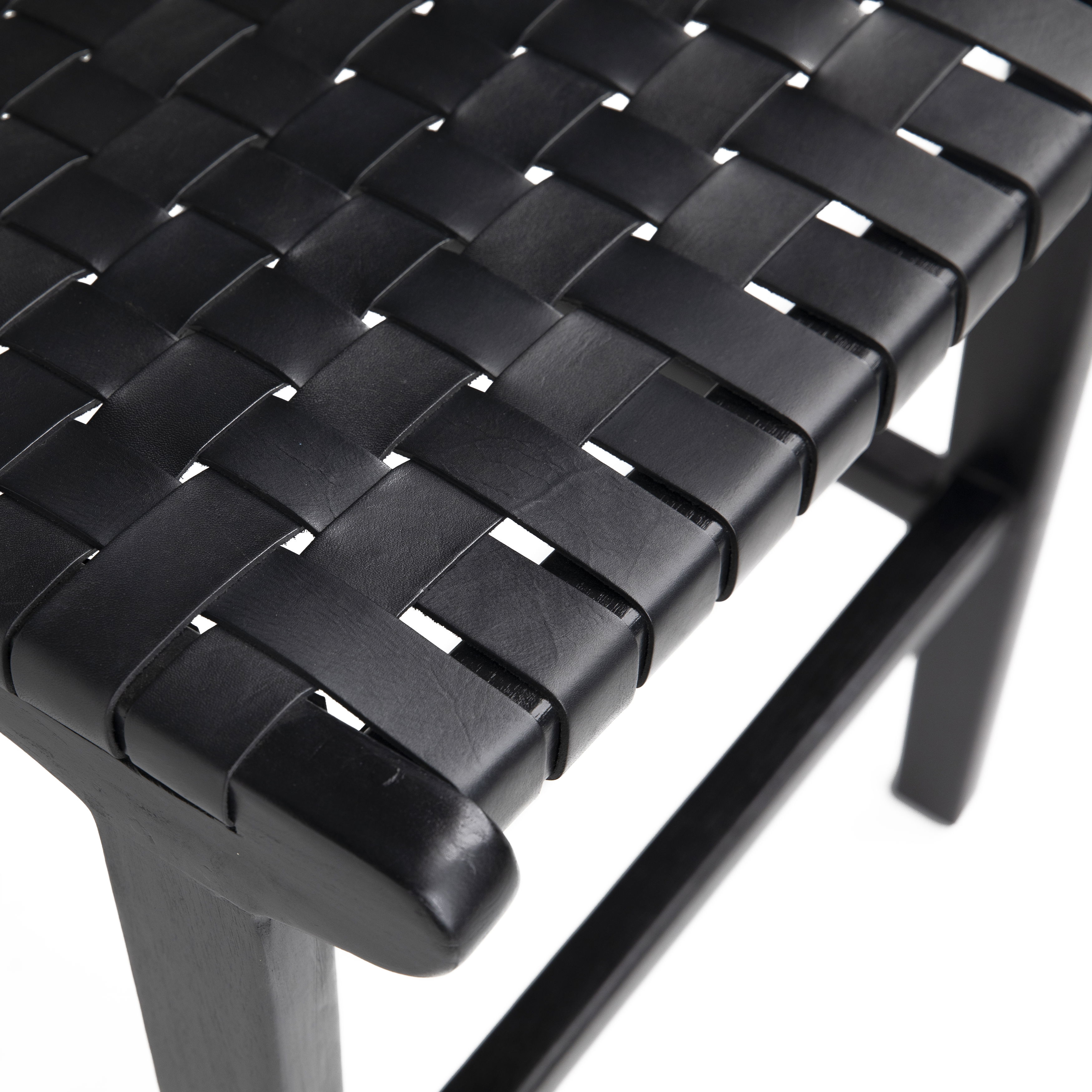 Dale Counter Stool Black Leather Black Frame large image 