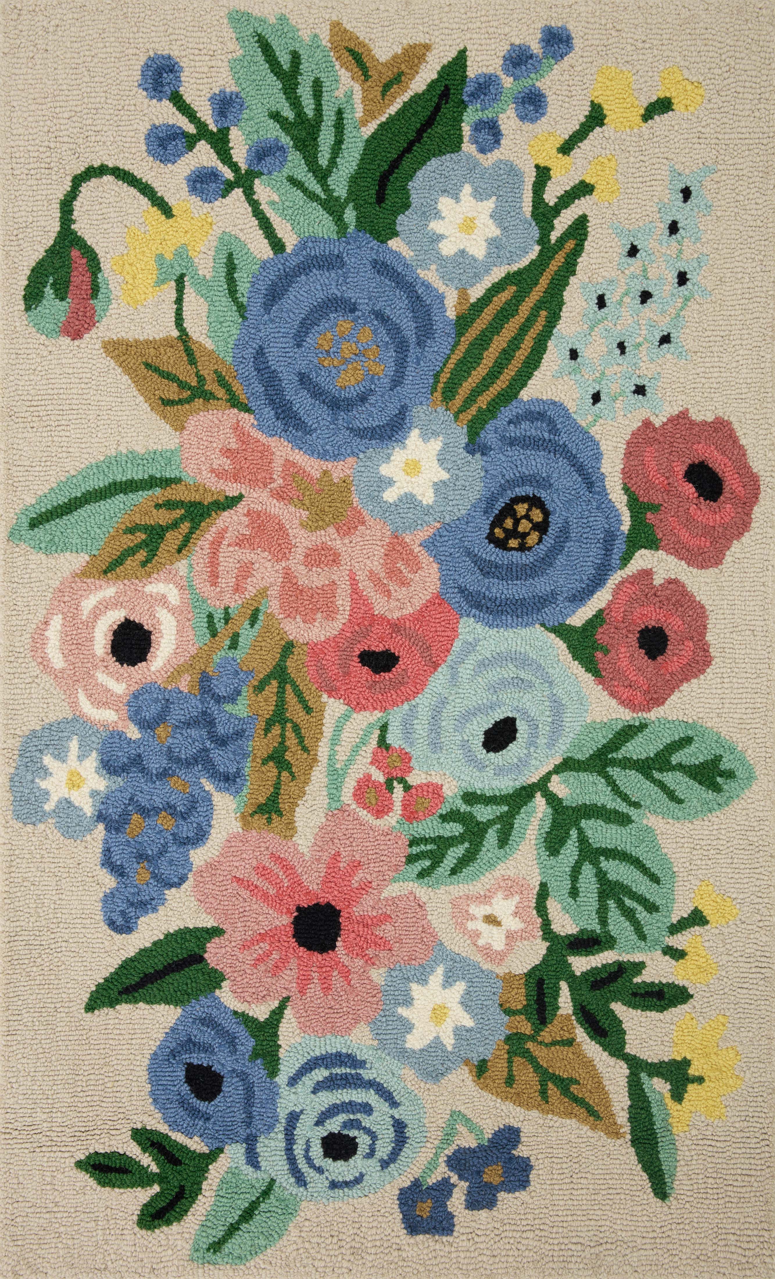 Rifle Paper Co. x Loloi Minnie Rug, 2'3" length x 3'9" width