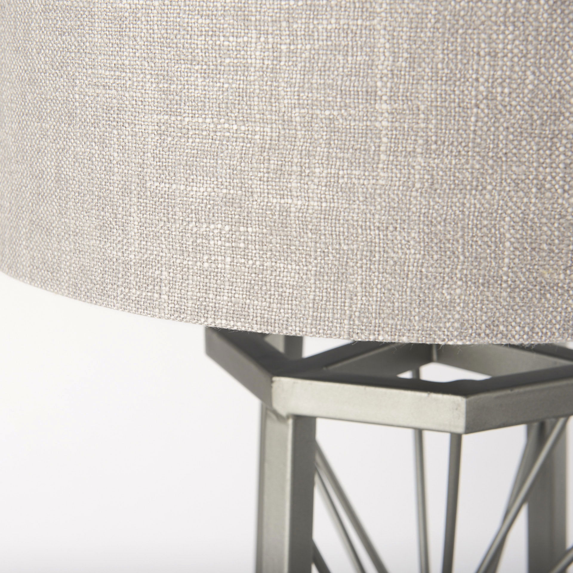 Raen (28.5'H) Gray Metal Octagonal Base with Beige Shade Table Lamp, by Mercana, 16" length x 16" width x 28.5" height View 7