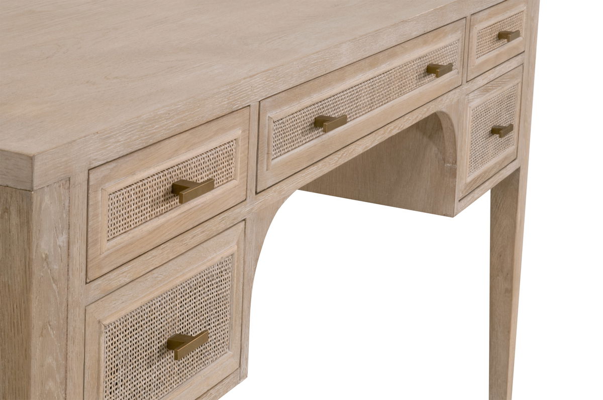 Cane Desk, by Essentials for Living, 55" width x 31.25" height x 24" depth View 7