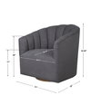 Cuthbert Modern Swivel Chair, Accent Chair by Uttermost, 31" width x 32.25" height x 32" depth thumbnail 3