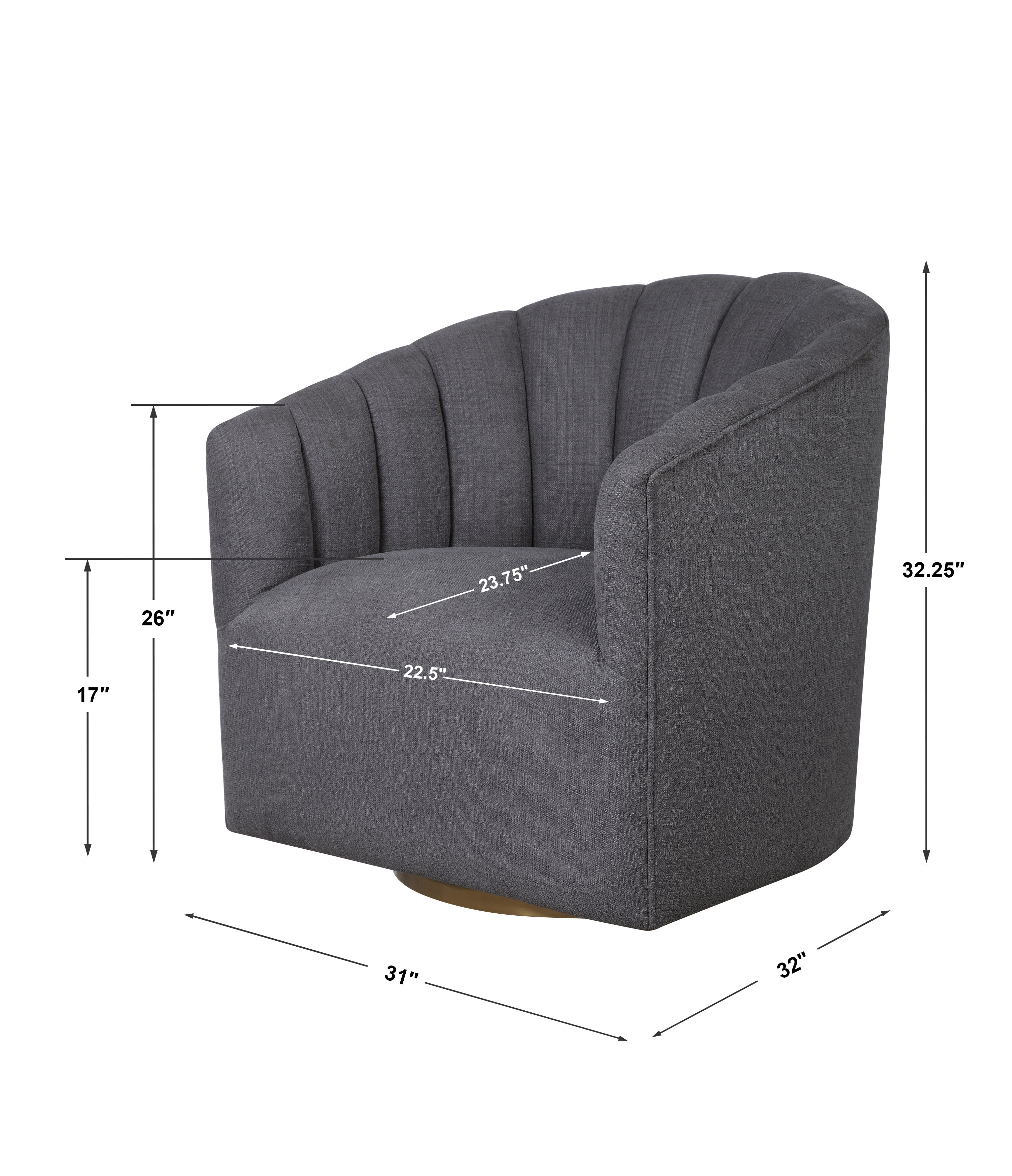 Cuthbert Modern Swivel Chair large image 