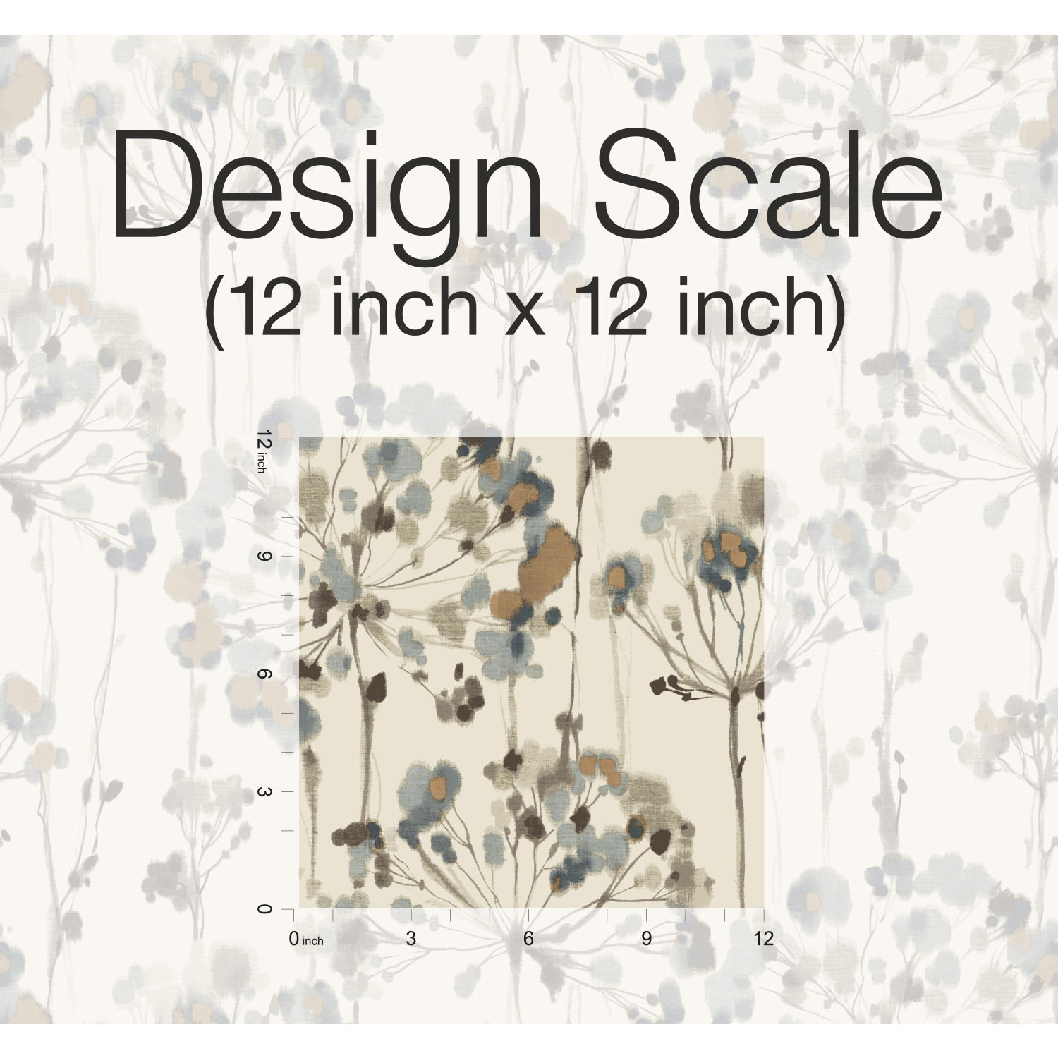 Flourish Teal Wallpaper, by York Wall, 27' length x 2'3" width x 0.02" depth View 2