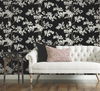 Lunaria Silhouette Black & White Wallpaper thumbnail 1