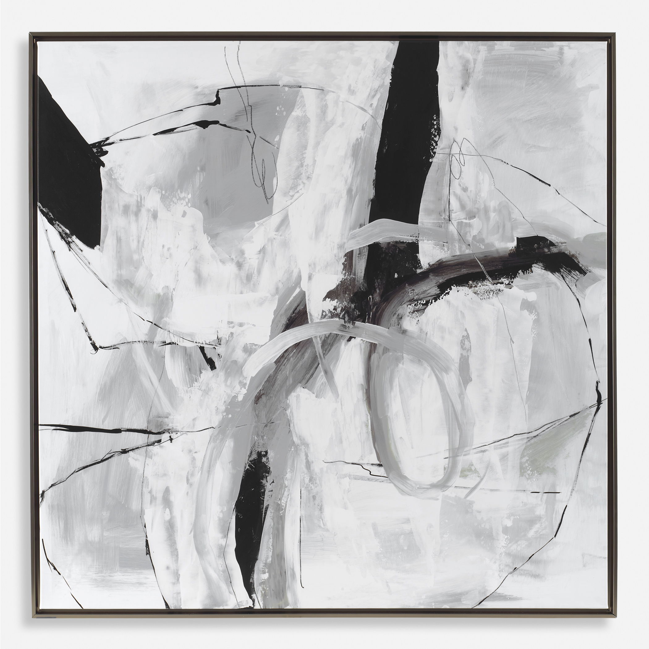 Looping Eternity Framed Abstract Art, Painting by Uttermost, 55.5" width x 55.5" height x 2" depth View 1