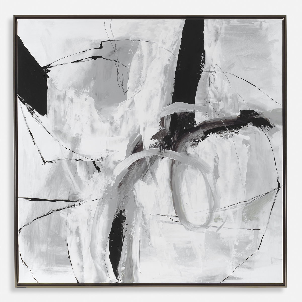 Looping Eternity Framed Abstract Art, by Uttermost, 55.5" width x 55.5" height x 2" depth View 1