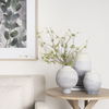 Blume 12.5H Off-White with Gray Textured Vase, by Mercana, 9.45" length x 9.45" width x 12.6" height thumbnail 2