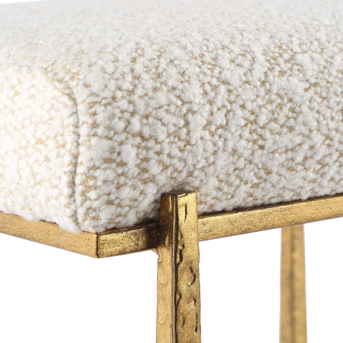 Midas Gold Counter Stool, Furniture by Uttermost, 18.5" width x 26" height x 15.5" depth View 9