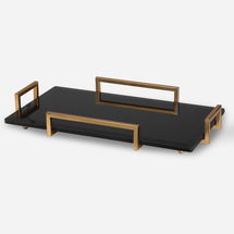 Online Designer Bedroom Ettore Black Glass Tray