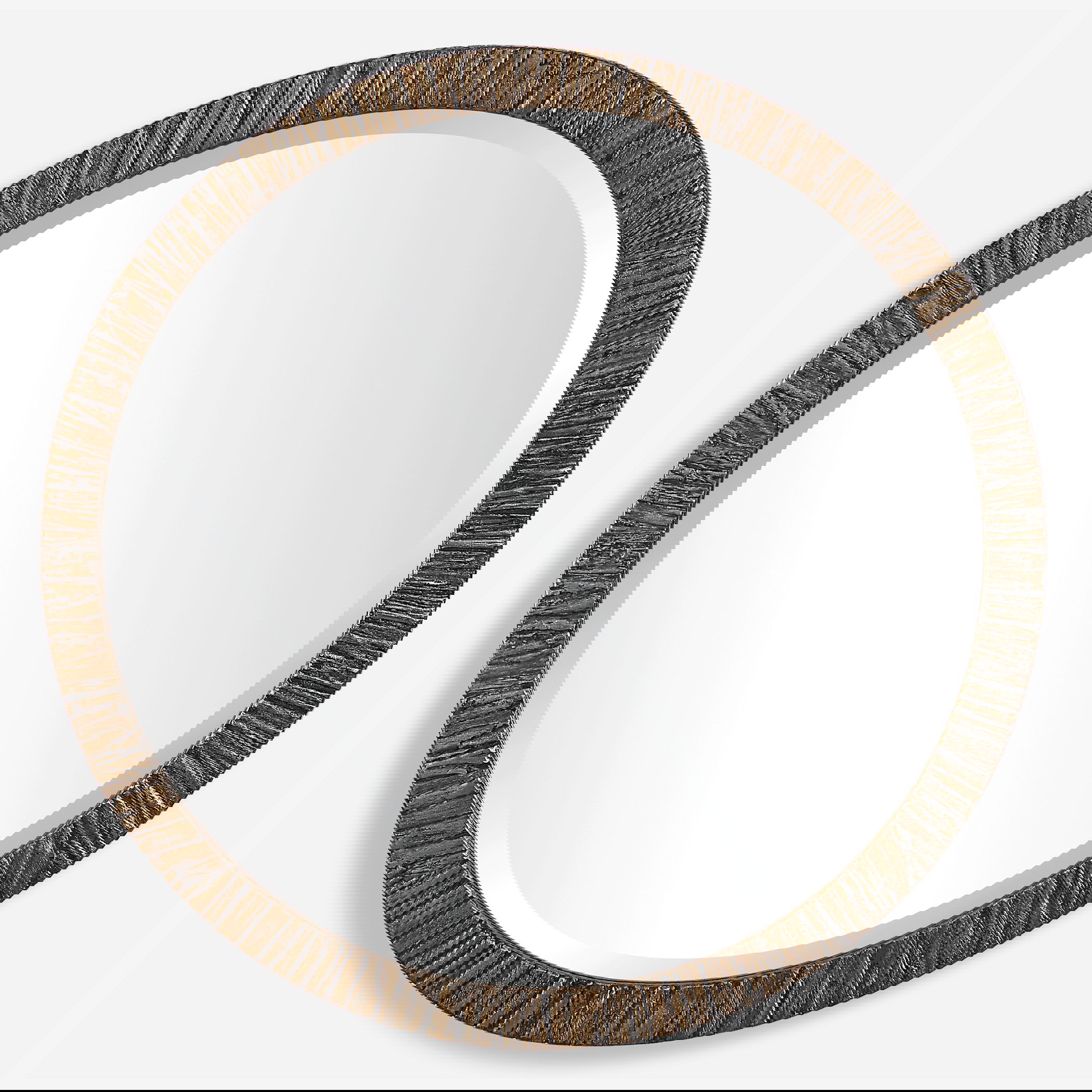 Wayde Gold Bark Round Mirror, by Uttermost, 30" width x 30" height x 1.5" depth View 1