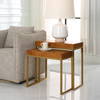 Burl-esque Wooden Nesting Tables Set/2, Side & End Table by Uttermost, 24.5" width x 24.5" height x 12" depth thumbnail 2