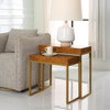 Burl-esque Wooden Nesting Tables Set/2, Side & End Table by Uttermost, 24.5" width x 24.5" height x 12" depth thumbnail 2