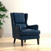 Elite Wing Lounge Chair, Chateau Blue, Seating by Sarreid, 28" length x 36" width x 40" height thumbnail 13