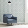 Roulettes Cream & Blue Wallpaper, by York Wall, 27' length x 2'3" width x 0.02" depth thumbnail 3