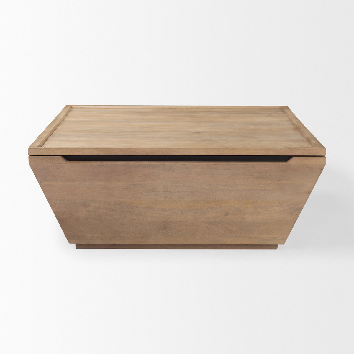 Wyatt  Brown Wood Angular Coffee Table, by Mercana, 41" length x 41" width x 16" height View 4