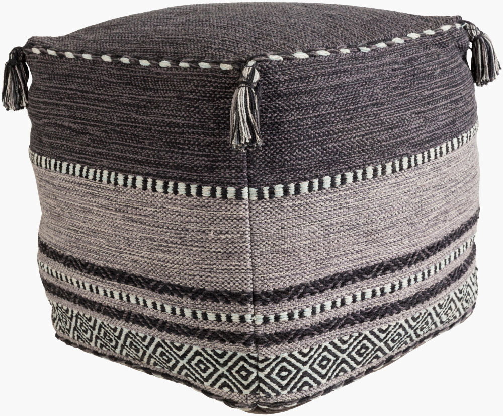 Trenza Pouf, Ottoman by Surya, 18" width x 18" height