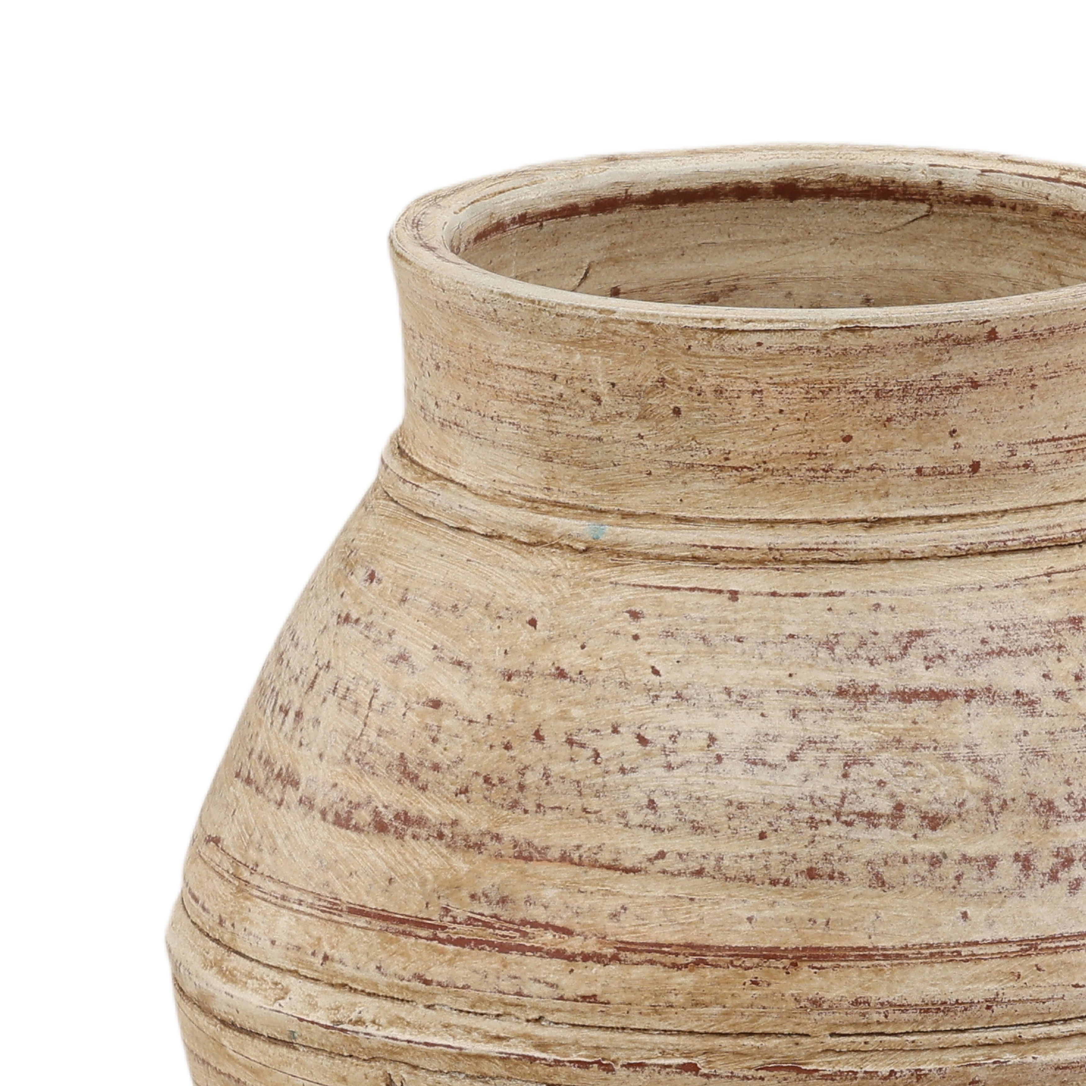 Keegan Vase Antique White, Decor by Dovetail, 9" width x 10.5" height x 9" diameter x 9" depth View 2